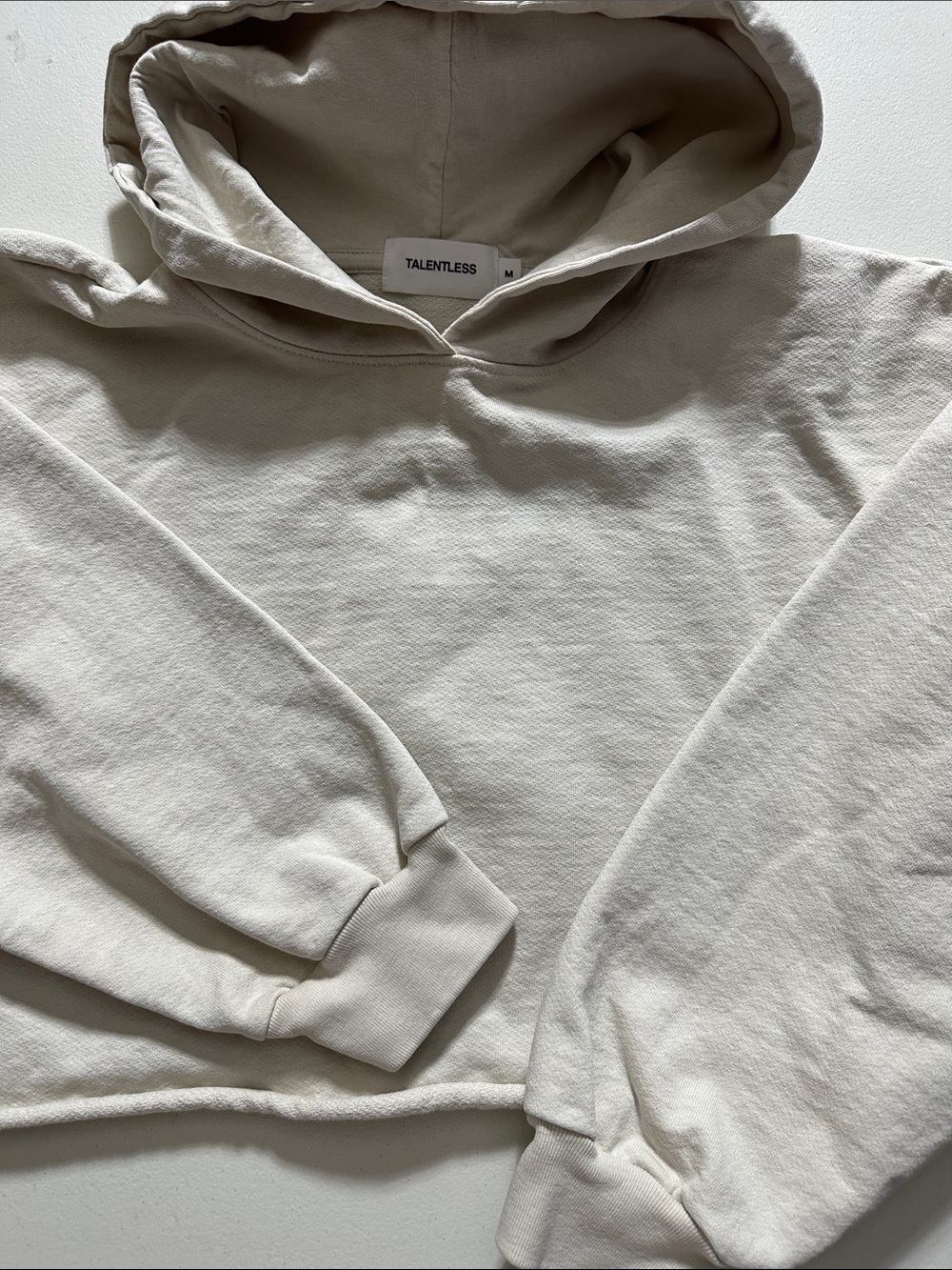 TALENTLESS Off-White/Cream Pullover Hoodie